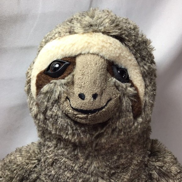 Sloth Plush Three Toed Clawed 18” Stuffed Animal Toy Realistic Brown Tan Hug Fun - Picture 2 of 9